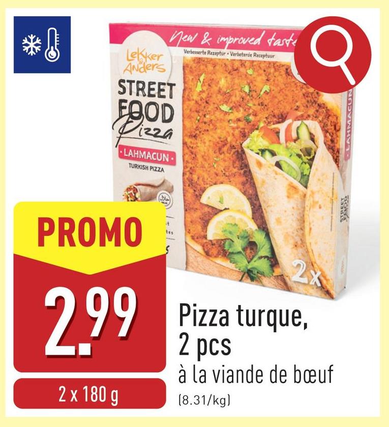 Pizza turque, 2 pcs à la viande de bœuf