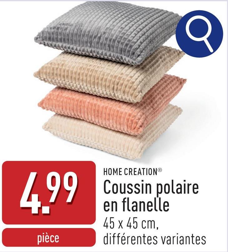 Coussin polaire en flanelle coussin intérieur : polypropylène, housse : polyester, 45 x 45 cm, différentes variantes, certifié OEKO-TEX®