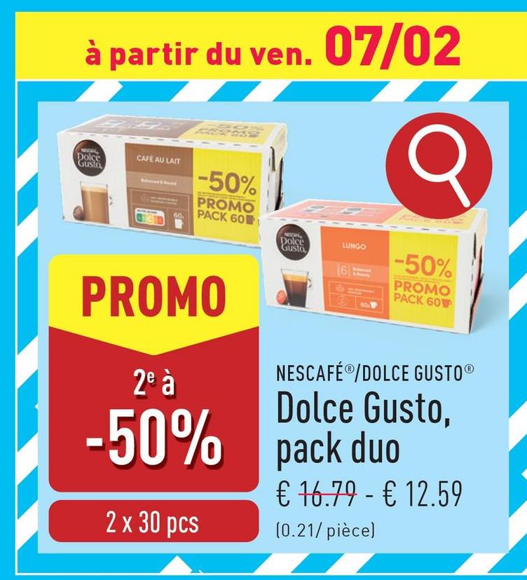 Dolce Gusto, pack duo choix entre café au lait et lungo