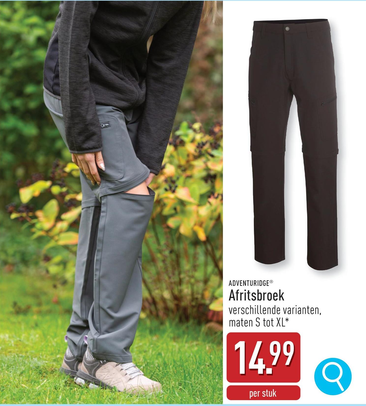 Afritsbroek polyester/elastaan, regular fit, waterafstotend, keuze uit verschillende varianten, maten S tot XL*, OEKO-TEX®-gecertificeerd