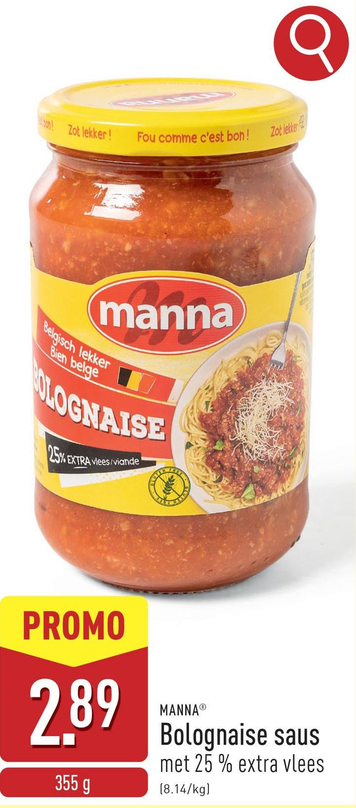 Bolognaise saus met 25 % extra vlees