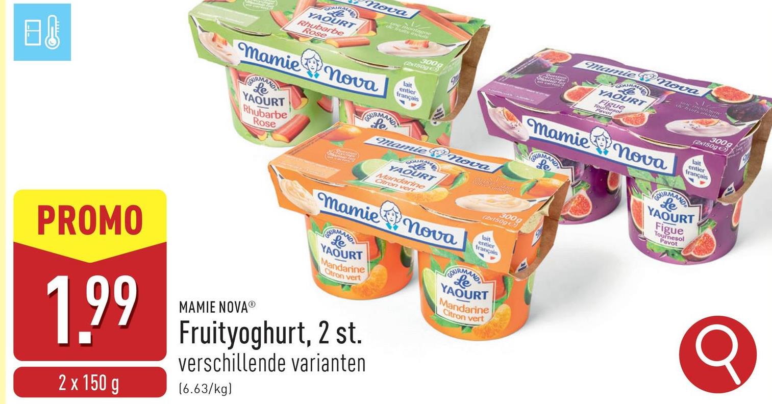 Fruityoghurt, 2 st. roeryoghurt op basis van volle melk, keuze uit verschillende varianten