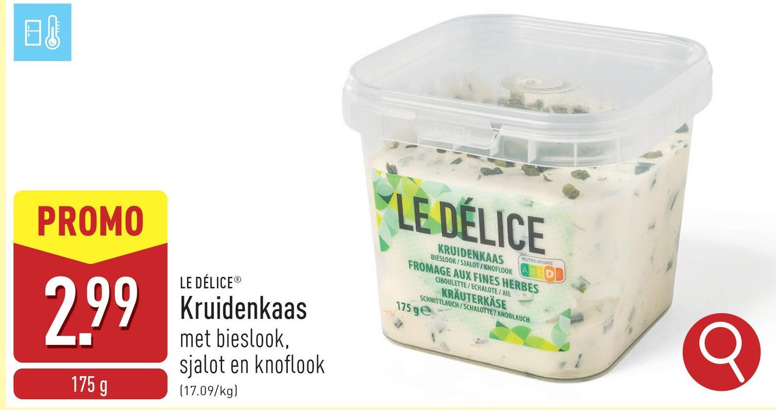 Kruidenkaas met bieslook, sjalot en knoflook