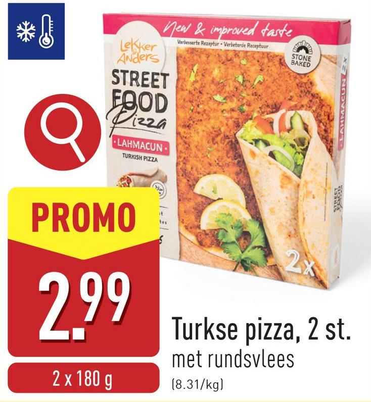 Turkse pizza, 2 st. met rundsvlees