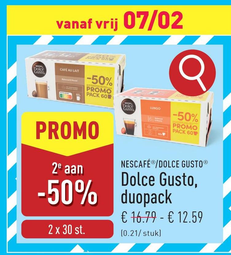 Dolce Gusto, duopack keuze uit café au lait en lungo