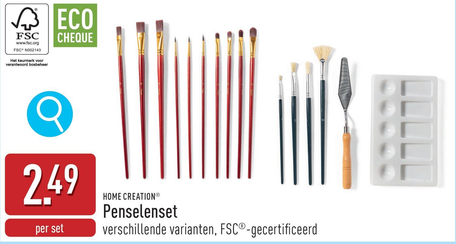 Penselenset keuze uit verschillende varianten, FSC®-gecertificeerd