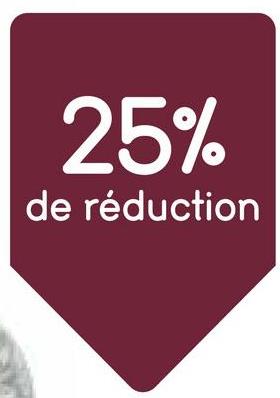 25%
de réduction