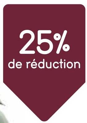 25%
de réduction