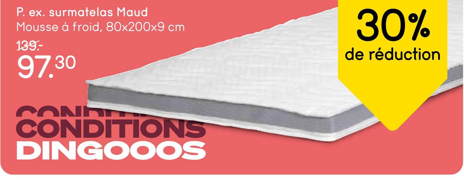 Royal surmatelas Deluxe - 80x200 cm Le surmatelas Deluxe augmente le niveau de confort de votre matelas. Réalisé à partir de mousse à froid avec une structure alvéolaire ouverte, ce surmatelas n'est pas chaud au toucher.