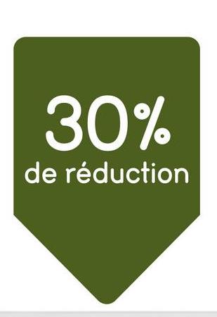 30%
de réduction