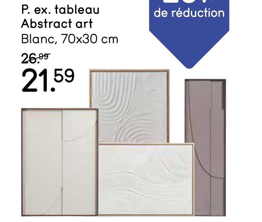 Décoration murale 3D Art Reset - MDF blanche - 70x30 cm