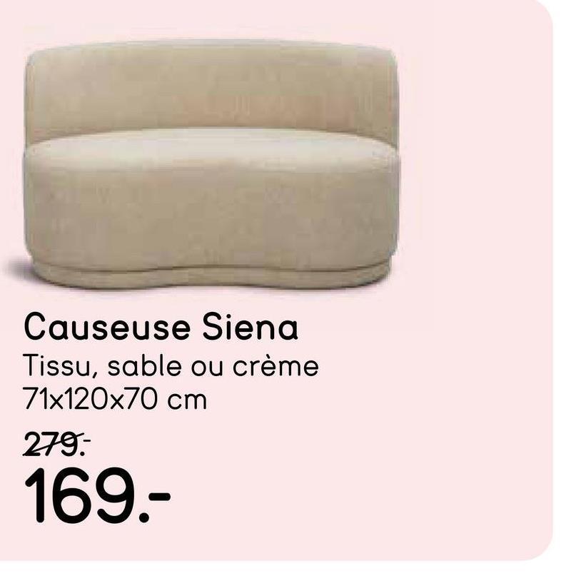 Causeuse Siena - crème