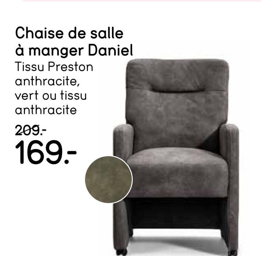 Chaise de salle à manger Daniel - couleur anthracite