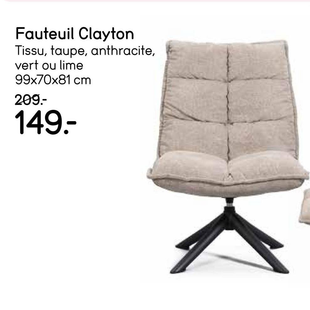 Fauteuil Clayton - taupe