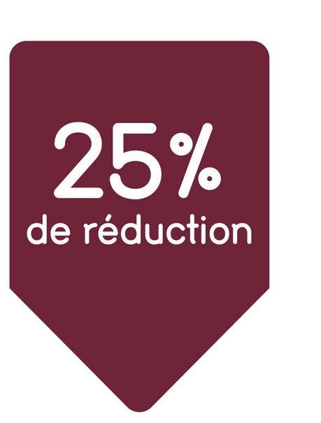 25%
de réduction