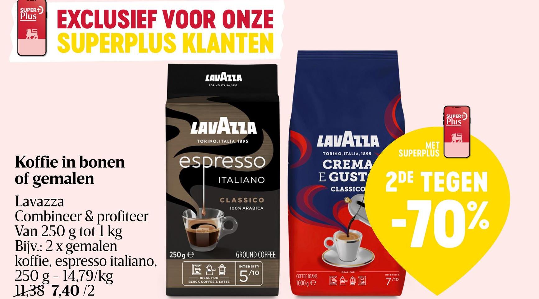 Koffie | Bonen | Espresso 100% Arabica, medium branding met een intens aroma.