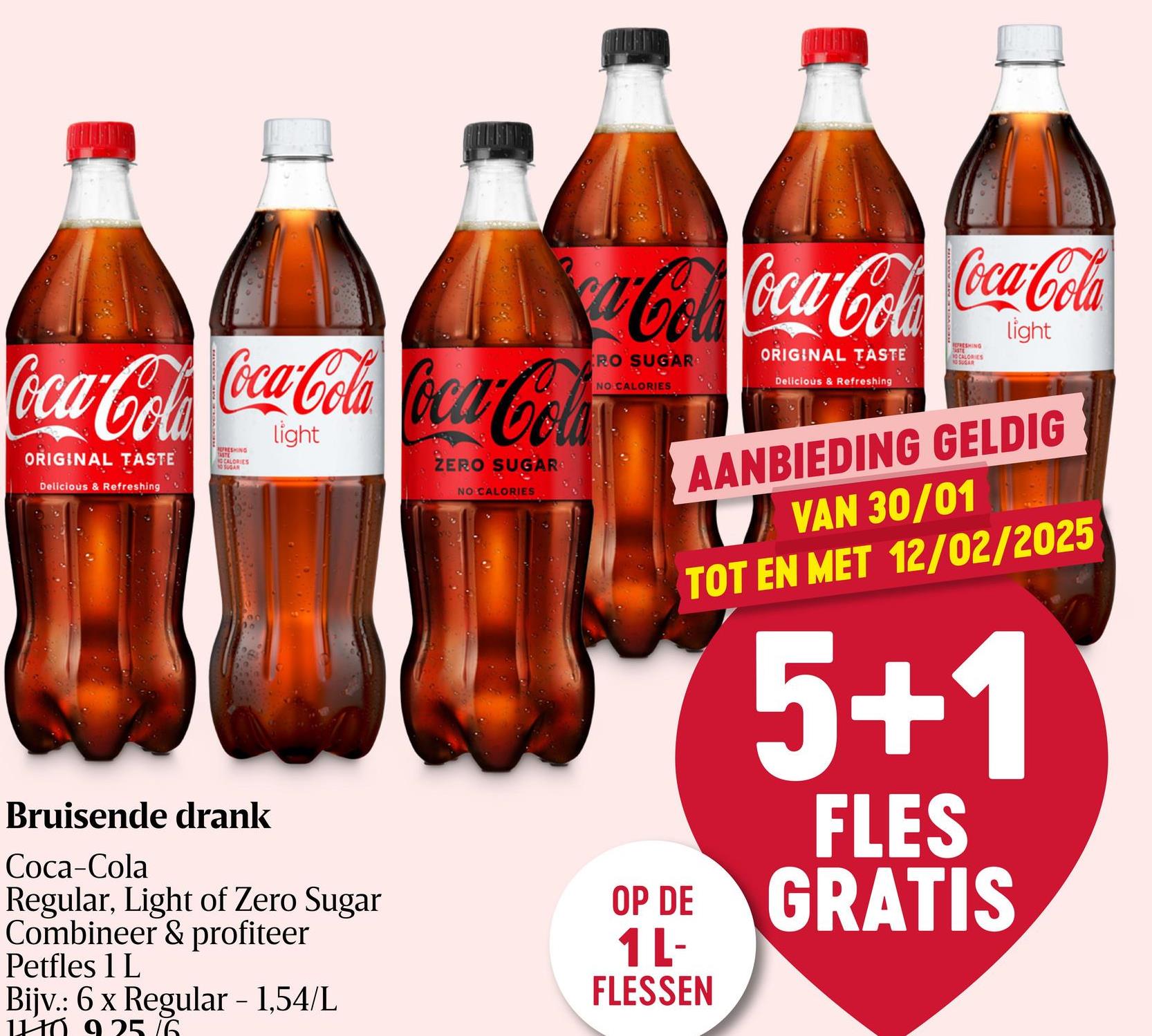 Original taste | PET Je enige echte Coca-Cola. Al sinds 1886 zo oneindig veel meer dan een frisdrank met natuurlijke plantenextracten. Het recept van Coca-Cola is nooit veranderd en nooit geëvenaard. Zo blijft Coca-Cola wereldwijd de geliefde soft drink van jong en oud.