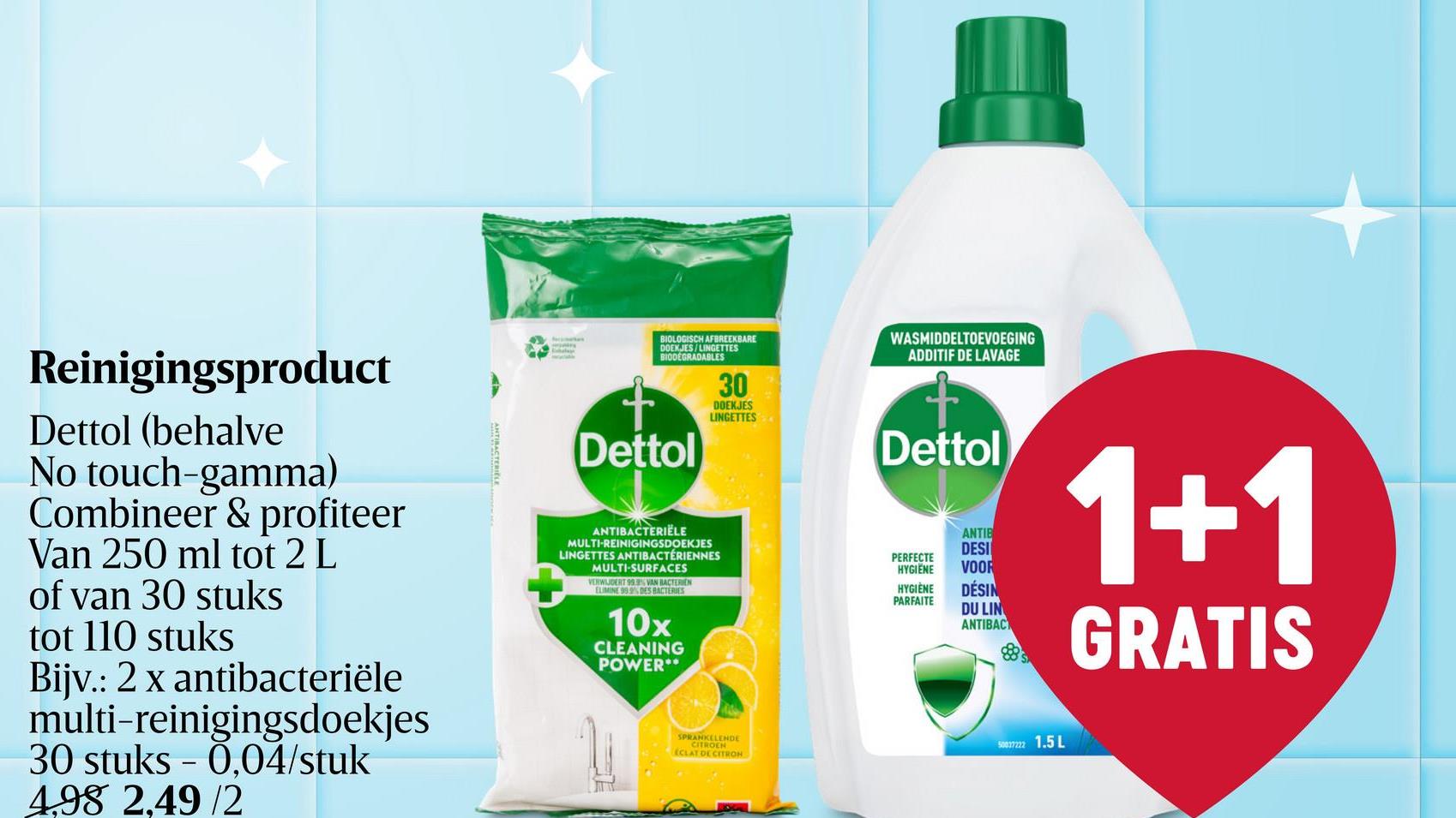 Doekjes | Citroen | 110st Dettol doekjes Citrus x110