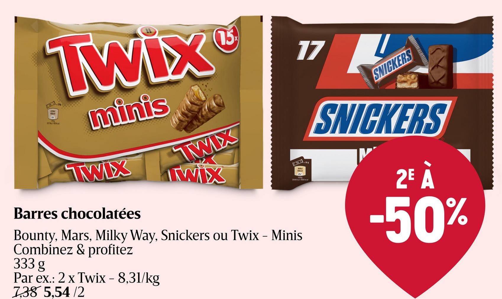 Chocolat | Minis | Barres TWIX MINIS 333g