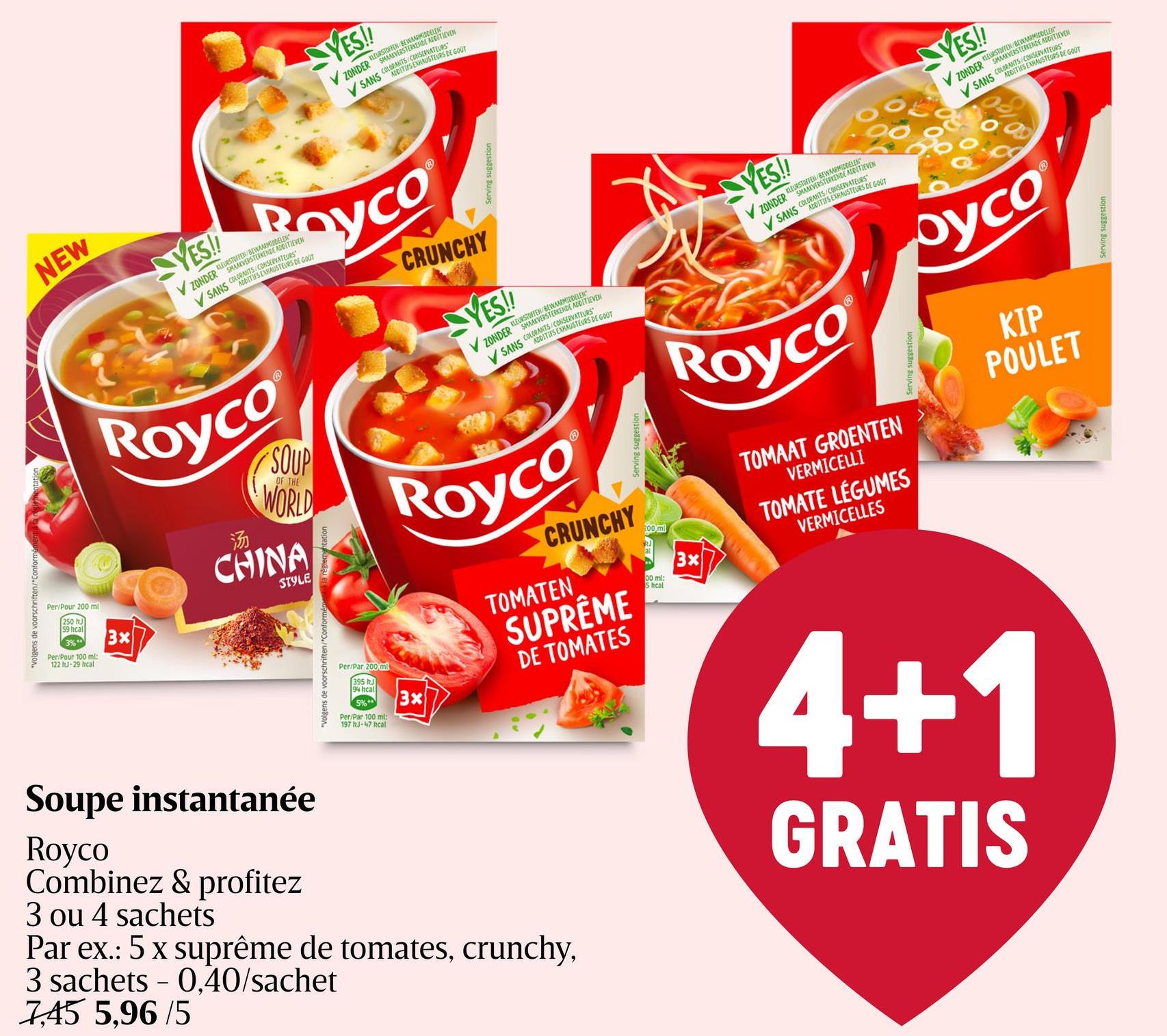 Soupe | Poulet 4x Royco Soupe en poudre Poulet.