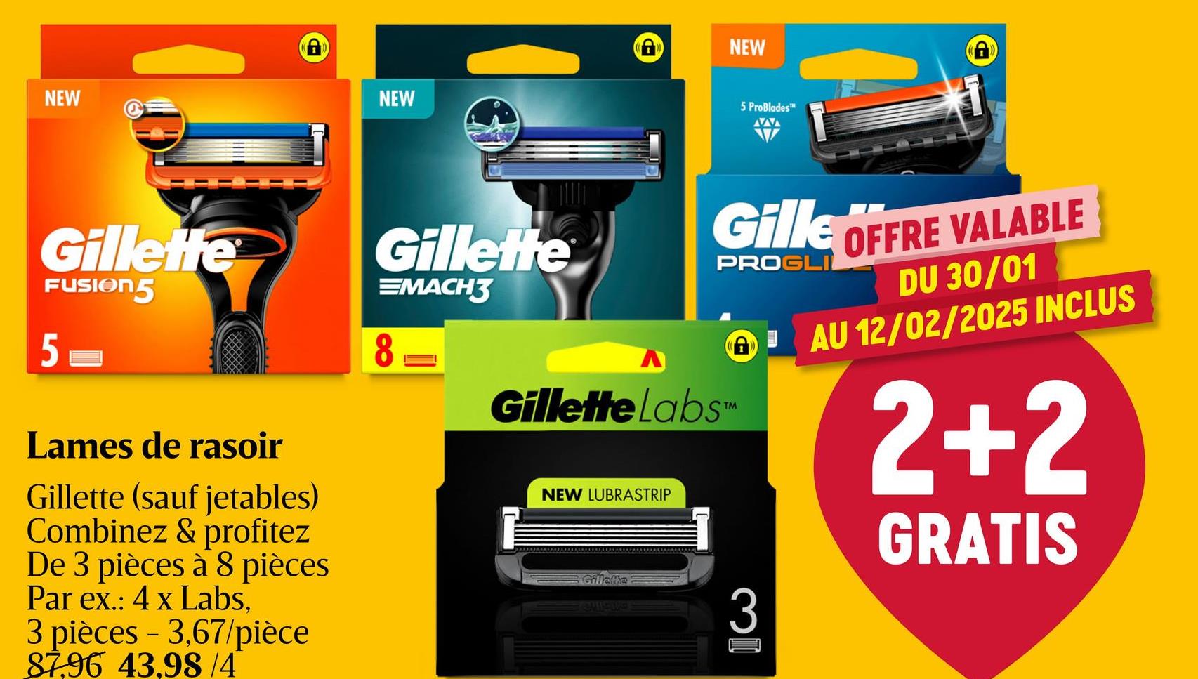 5 Lames | Manual | Fusion 5 Bénéficiez d'un rasage de plus près et durable* avec les recharges de lames pour homme Gillette Fusion5. Avec cinq lames anti-friction pour un rasage de près, et une lame de précision pour les zones difficiles d'accès. La bande lubrifiante plus large fait mieux glisser les lames*. Vous craignez que votre manche Gillette ne soit pas compatible? Les lames Fusion5 sont compatibles avec tous les manches Gillette Fusion5. Chaque recharge dure jusqu'à un mois, pour un rasage personnalisé. (*comparé au précédent Fusion5 )