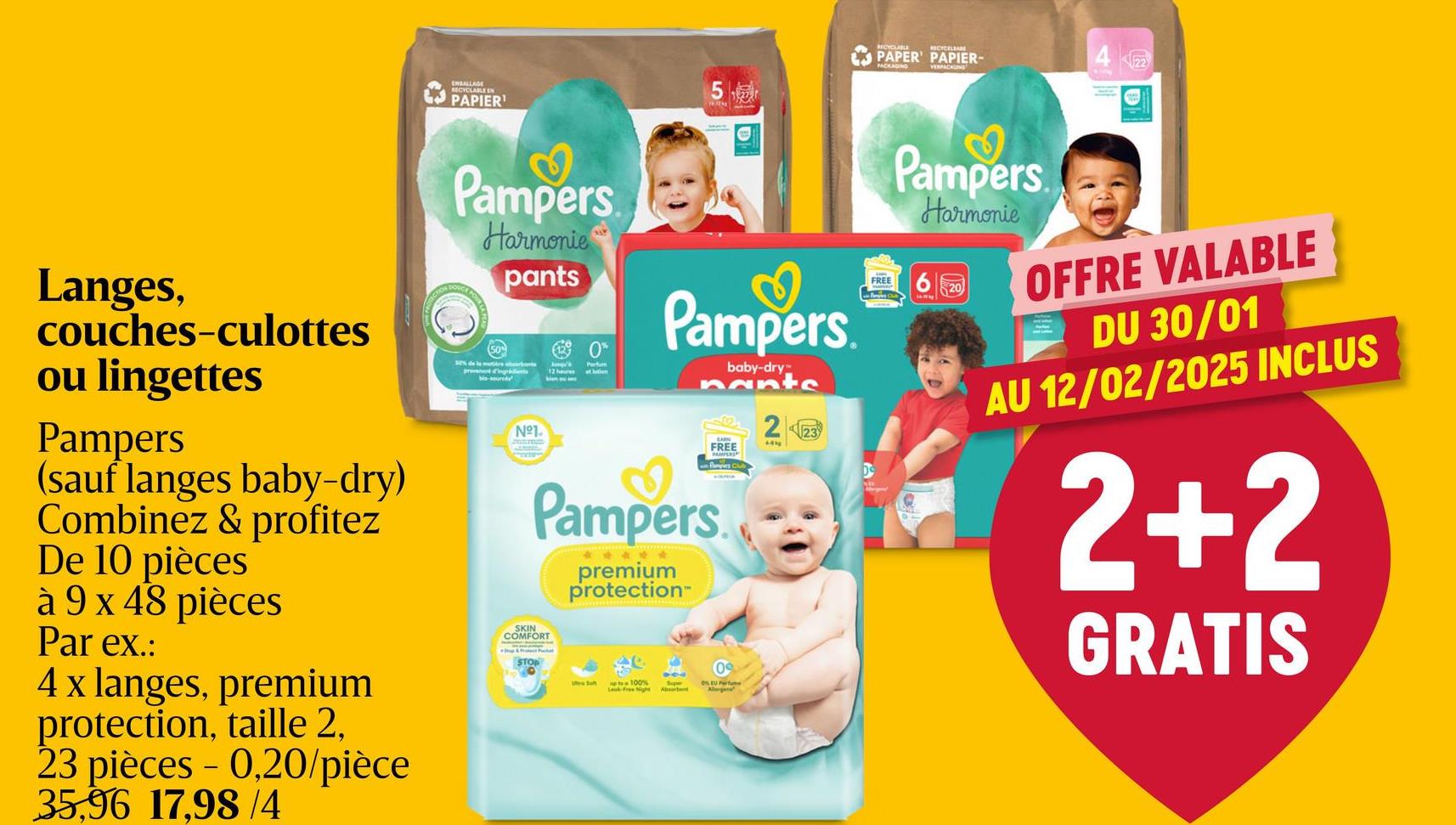 Lingettes | Aqua Les lingettes Pampers Harmonie Aqua sont composées à 99% d'eau pure et de coton bio (15%). Elles ne contiennent 0% de plastique, alcool et parfum. Elles aident à maintenir le pH naturel de la peau et ainsi à la protéger des irritations.