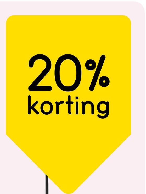 20%
korting