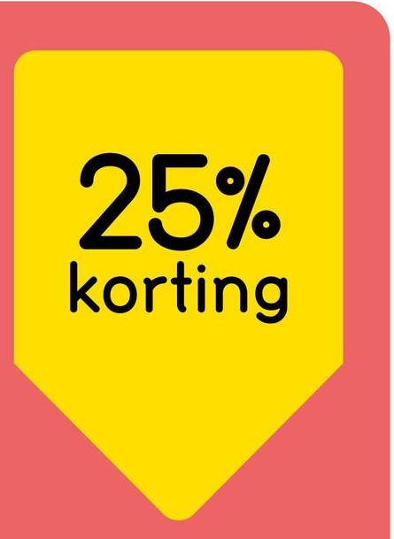 25%
korting