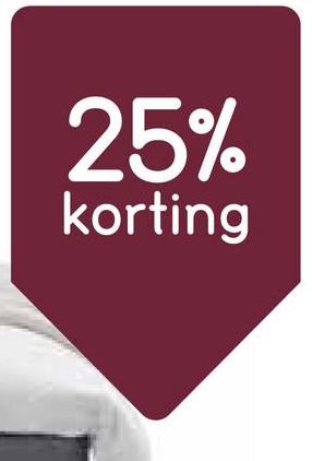 25%
korting