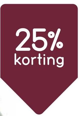 25%
korting