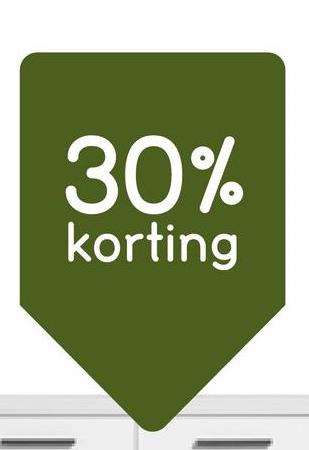 30%
korting