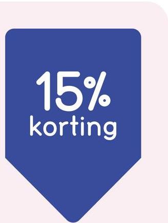 15%
korting