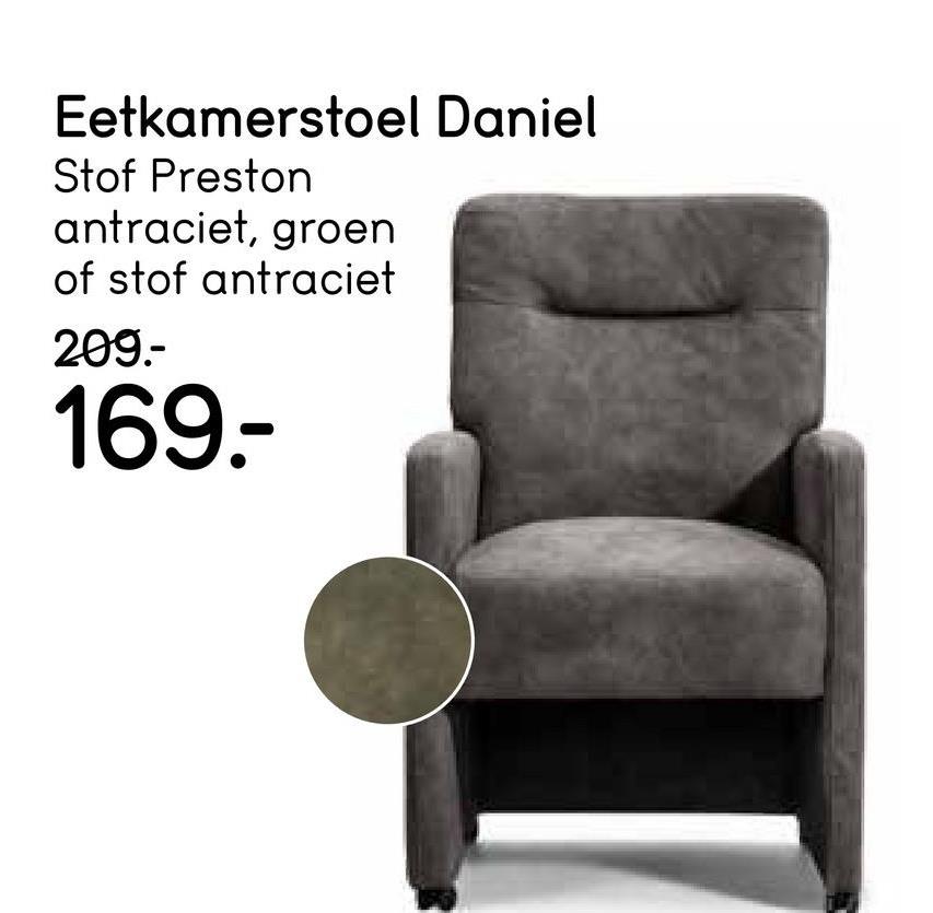 Eetkamerstoel Daniel - antracietkleur