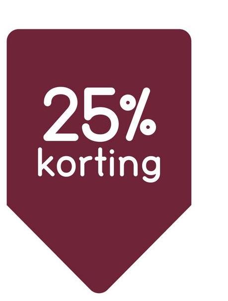 25%
korting