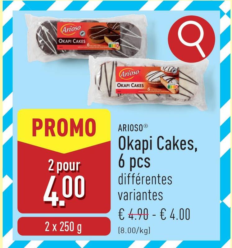 Okapi Cakes, 6 pcs choix entre différentes variantes