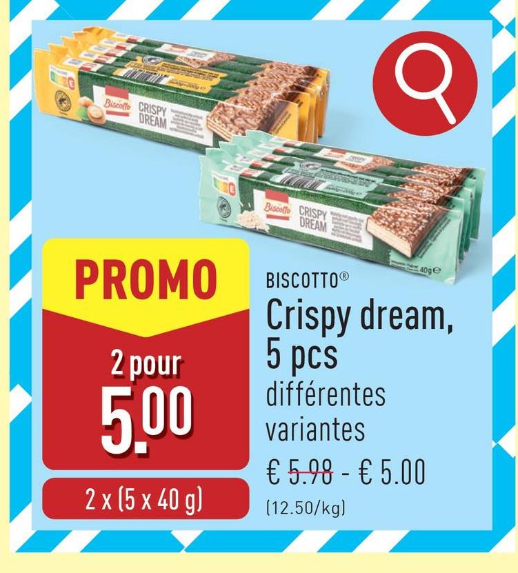 Crispy dream, 5 pcs choix entre différentes variantes