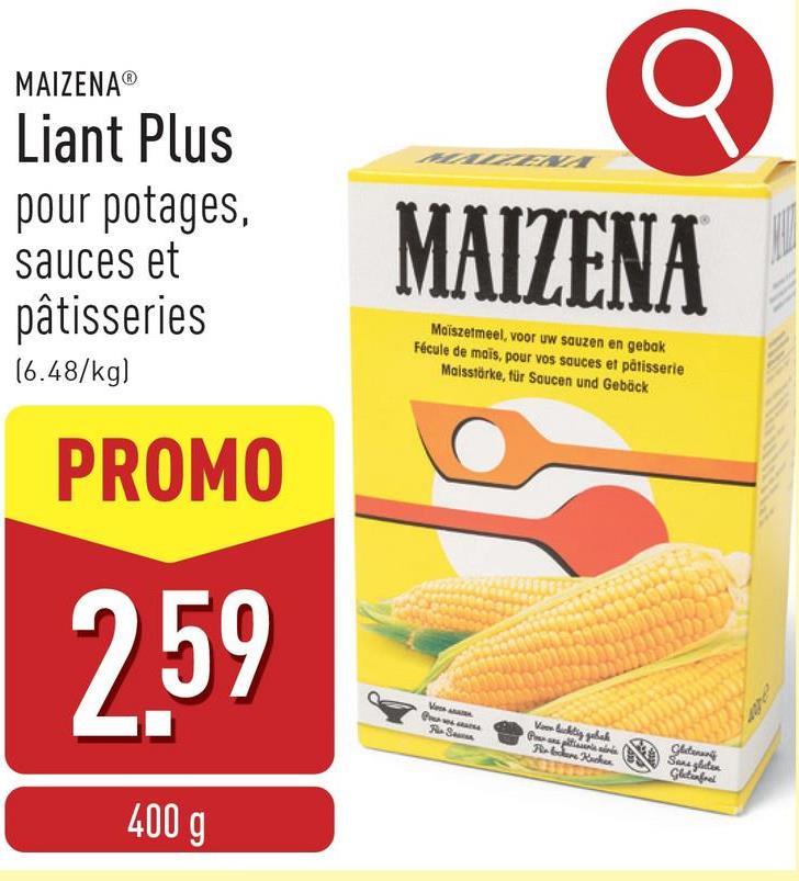 Liant Plus fécule de maïs, liant pour vos potages, sauces et pâtisseries