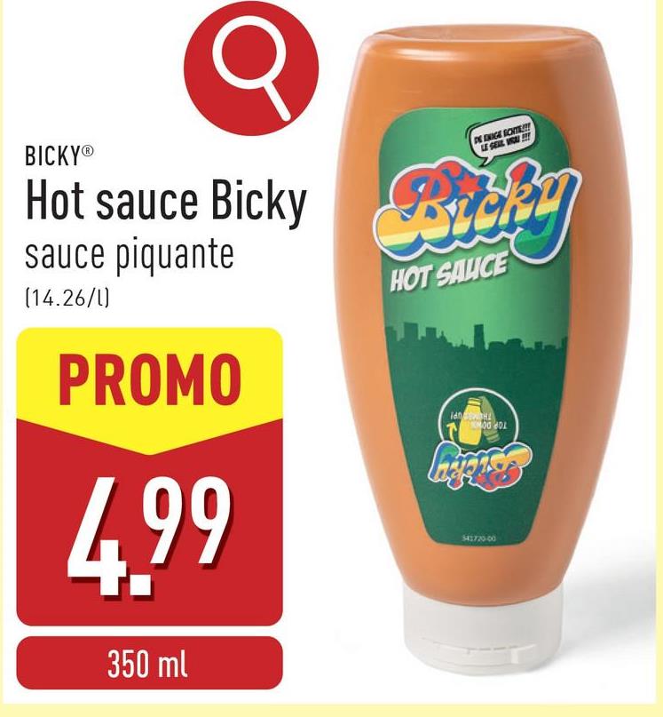 Hot sauce Bicky cette sauce piquante combinée à la sauce Bicky dans votre hamburger vous garantit le parfait Bicky Burger