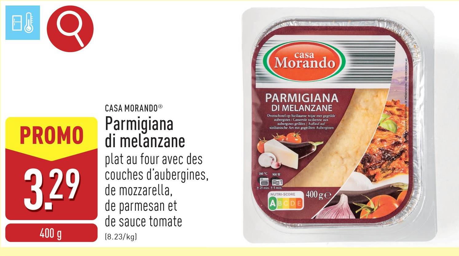 Parmigiana di melanzane plat au four à la sicilienne avec des couches d'aubergines, de mozzarella, de parmesan et de sauce tomate