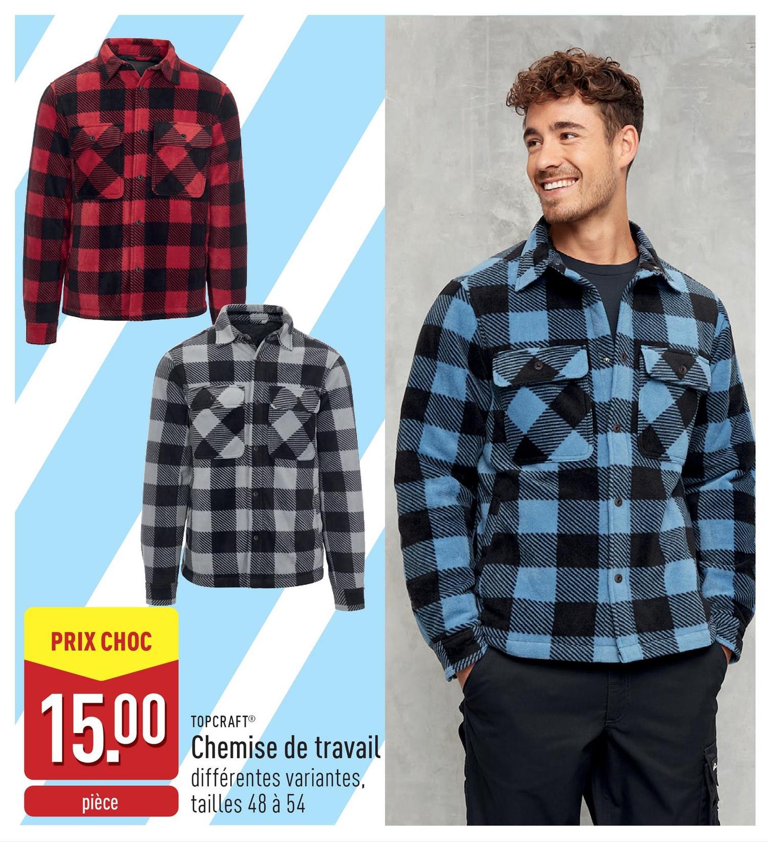 Chemise de travail dessus : polyester recyclé, doublure/remplissage : polyester, regular fit, choix entre différentes variantes, tailles 48 à 54, certifiée OEKO-TEX®