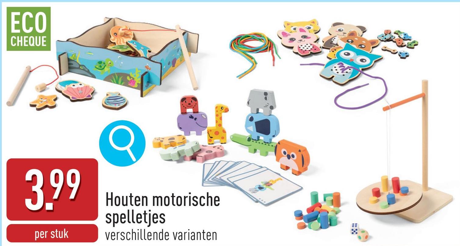 Houten motorische spelletjes keuze uit verschillende varianten