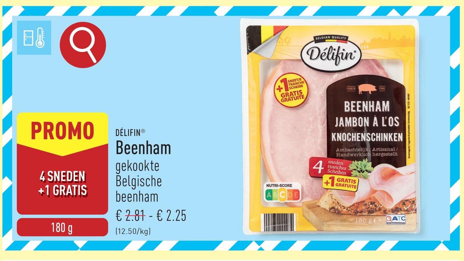 Beenham gekookte Belgische beenham