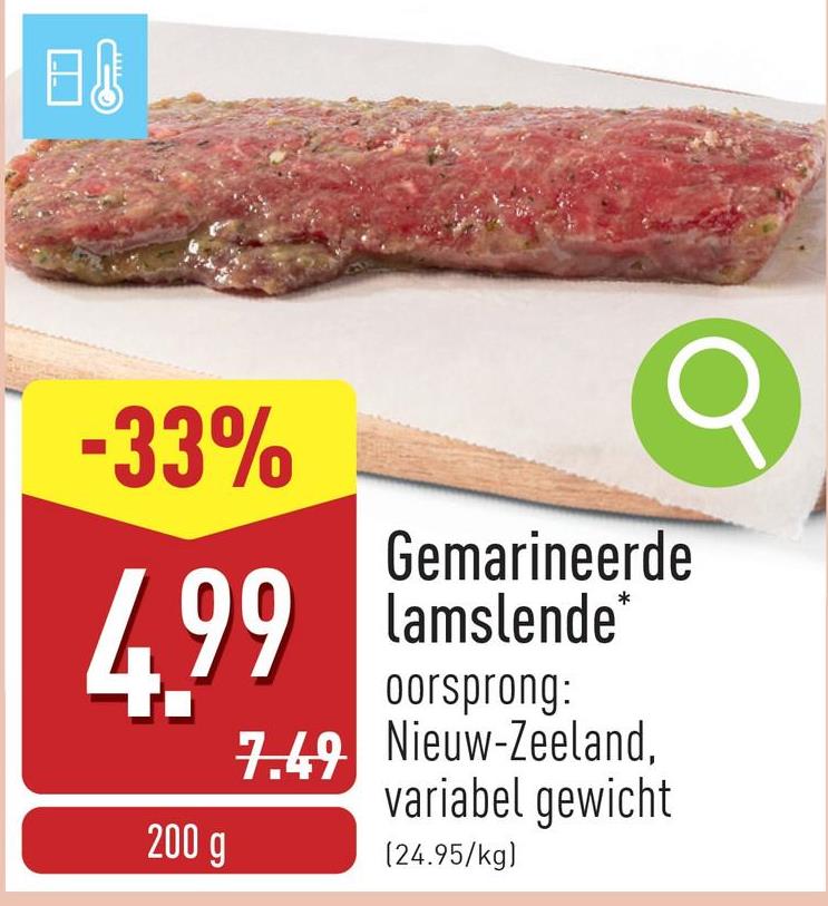 Gemarineerde lamslende om te braden of te grillen, oorsprong: Nieuw-Zeeland, variabel gewicht