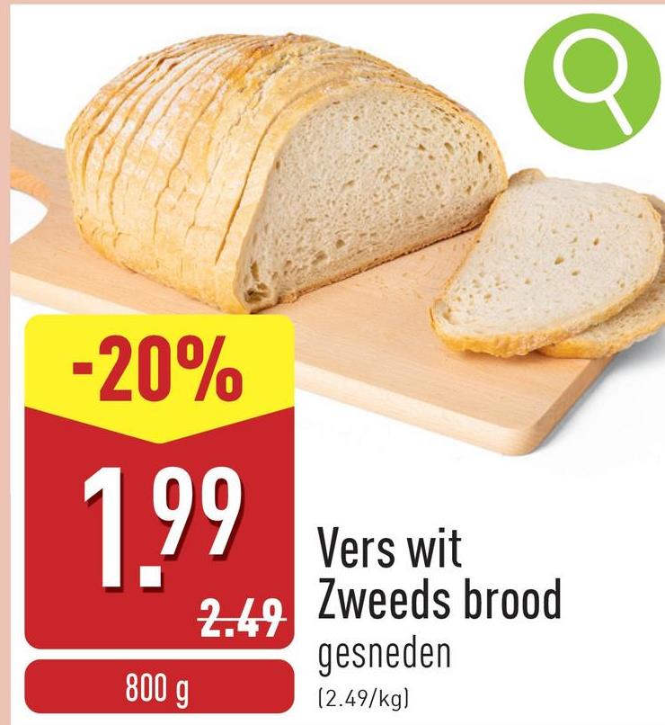 Vers wit Zweeds brood gesneden