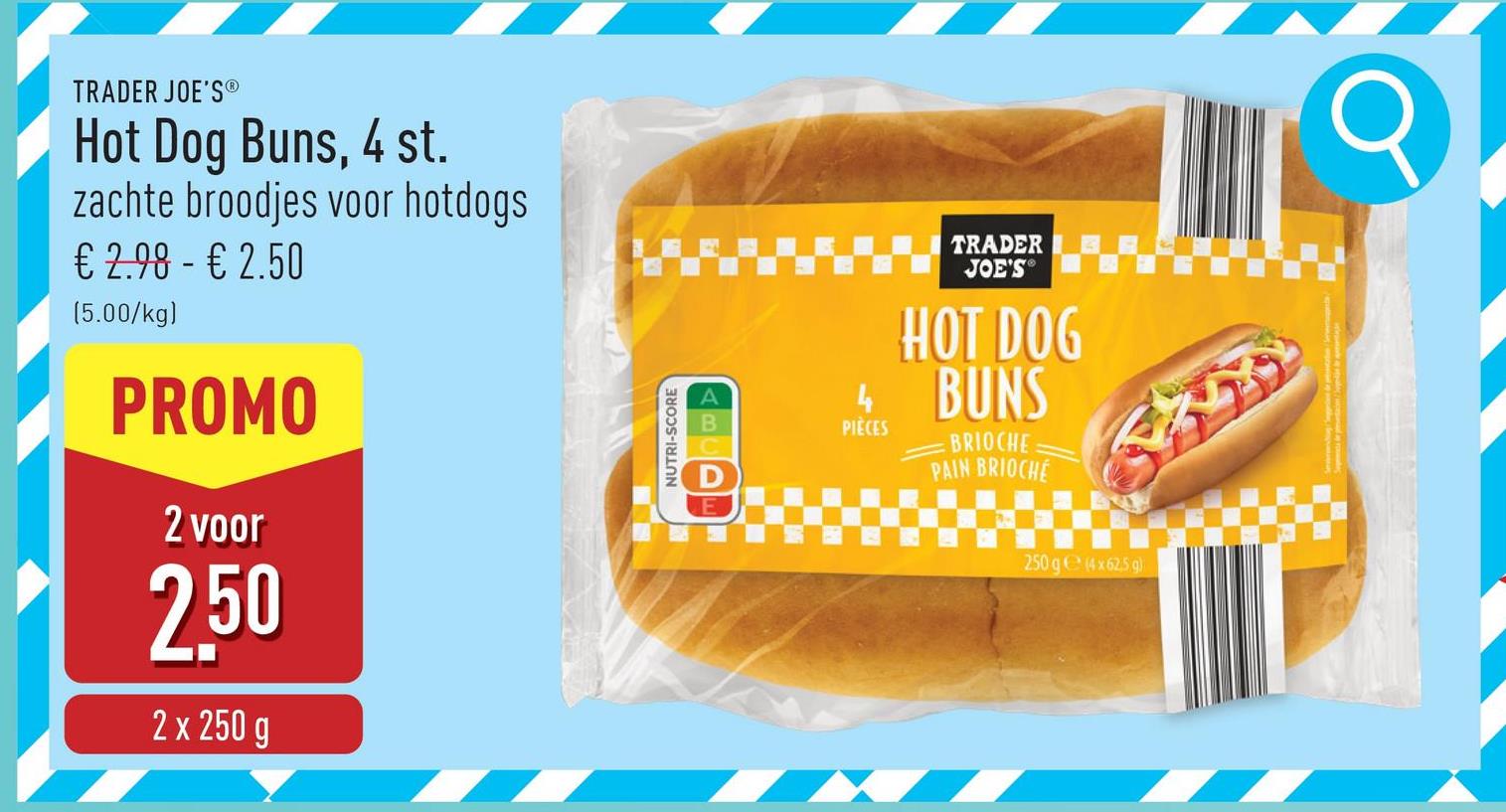 Hot Dog Buns, 4 st. zachte broodjes voor hotdogs