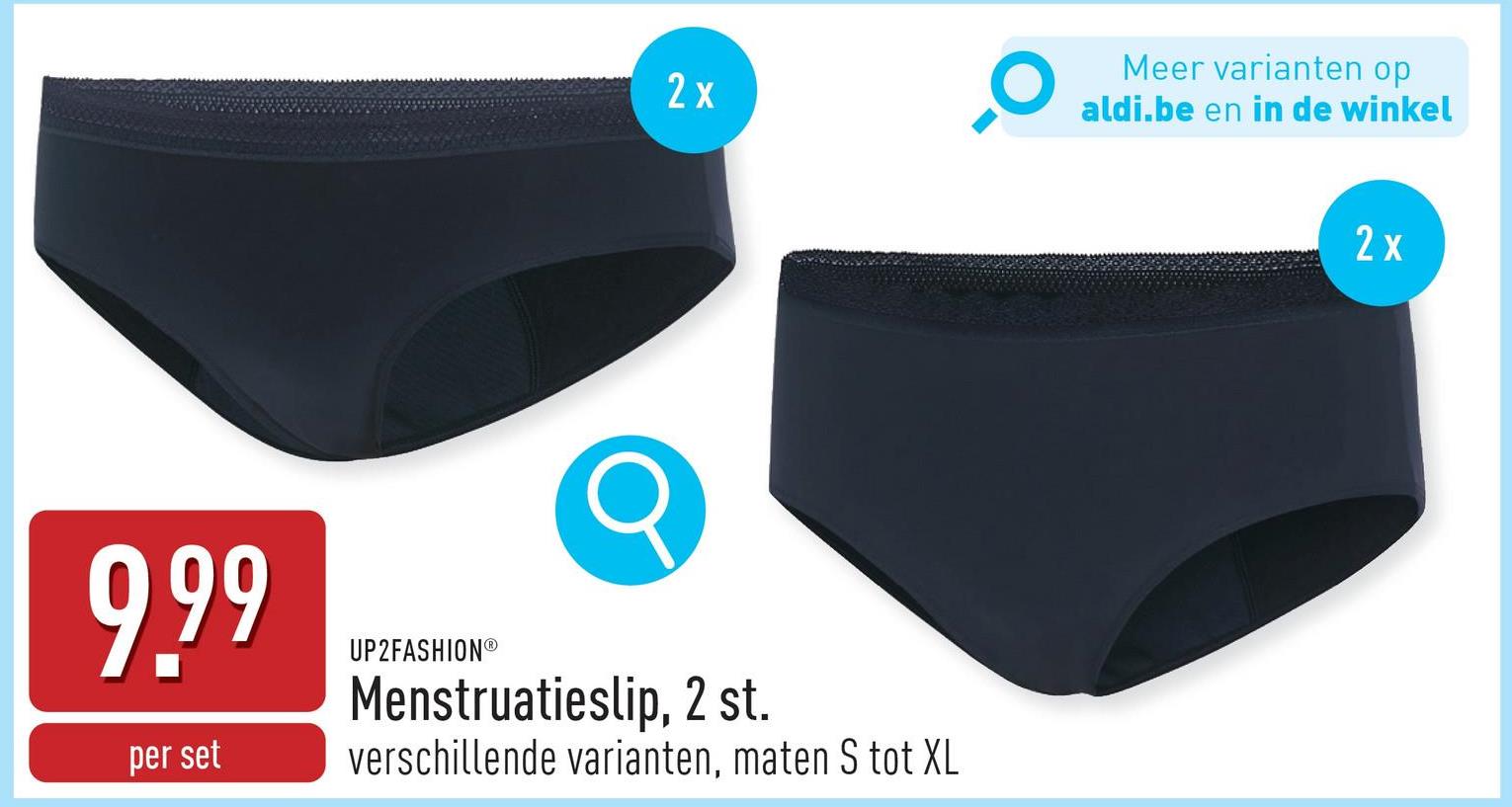 Menstruatieslip, 2 st. buitenmateriaal: polyamide/elastaan, voering: katoen/elastaan ingewerkt kruisje: polyester/polyamide, de vochtabsorberende laag met antimicrobiële technologie bestrijdt geurtjes, absorberende laag voor een veilig en droog gevoel, keuze uit verschillende varianten, maten S tot XL, OEKO-TEX®-gecertificeerd