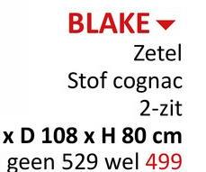 BLAKE
Zetel
Stof cognac
2-zit
x D 108 x H 80 cm
geen 529 wel 499