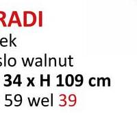 RADI
ek
slo walnut
34 x H 109 cm
59 wel 39