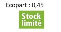 Ecopart: 0,45
Stock
limité