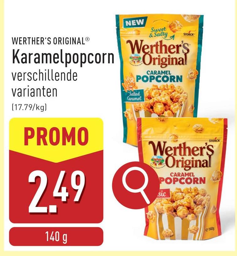 Karamelpopcorn keuze uit verschillende varianten